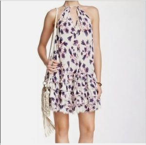 NWT FREE PEOPLE Intimately Floral Printed Midi Ruffled Flow Dress Size XS